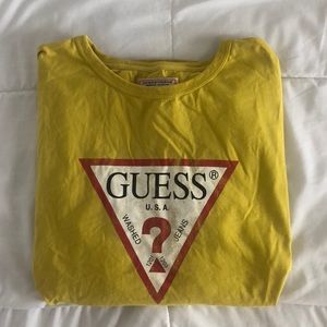 yellow guess long sleeve